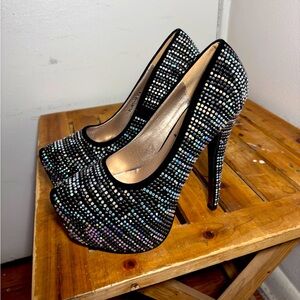 Desire by Jacobies Studded Stiletto Platform Heels